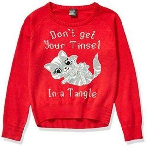 Cold Crush Girls' Christmas Sweater Kitten